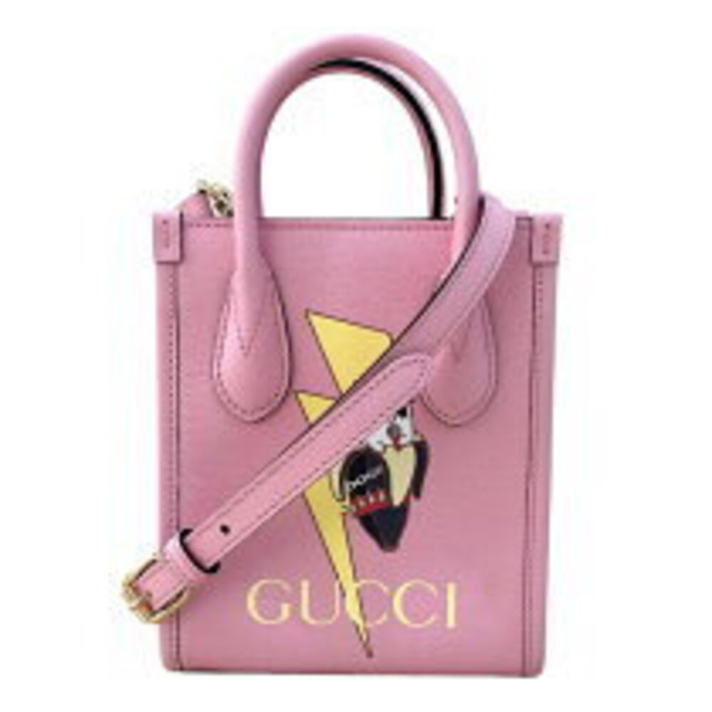 Gucci Bananya tote bag pink leather shoulder